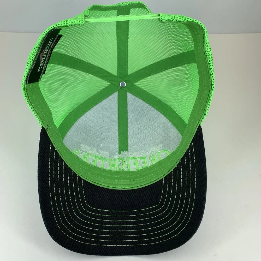 Oklahoma State Firefighters Association Hat Green Mesh Pacific 104c Snapback Cap